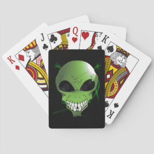 Groene buitenaardse speelkaarten, standaard-indexg pokerkaarten