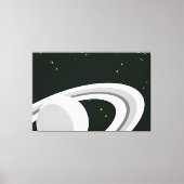 Groene buitenruimte met groene flauwe Saturnus Pla Canvas Afdruk (Voorkant)