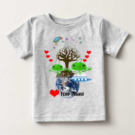 Groene buitenruimtetuigen met ruimtevaartuig (Voorkant)