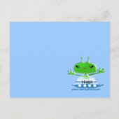 Groene buitenruimtetuigen met ruimtevaartuig briefkaart (Achterkant)