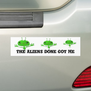 Groene buitenruimtetuigen met ruimtevaartuig bumpersticker