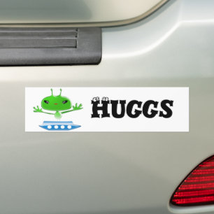 Groene buitenruimtetuigen met ruimtevaartuig bumpersticker