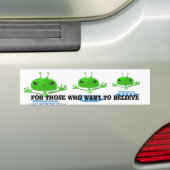 Groene buitenruimtetuigen met ruimtevaartuig bumpersticker (Op auto)