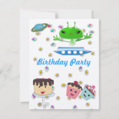 Groene buitenruimtetuigen met ruimtevaartuig kaart (Achterkant)