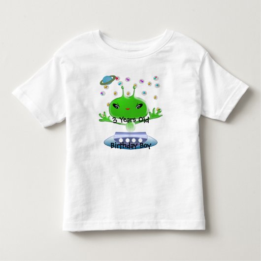 Groene buitenruimtetuigen met ruimtevaartuig kinder shirts (Voorkant)