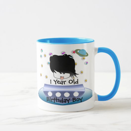 Groene buitenruimtetuigen met ruimtevaartuig mok (Rechts)