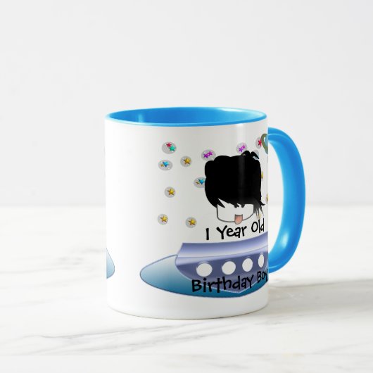 Groene buitenruimtetuigen met ruimtevaartuig mok (Voorkant rechts)