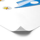 Groene buitenruimtetuigen met ruimtevaartuig poster (Hoek)