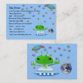 Groene buitenruimtetuigen met ruimtevaartuig visitekaartje (Voorkant / Achterkant)