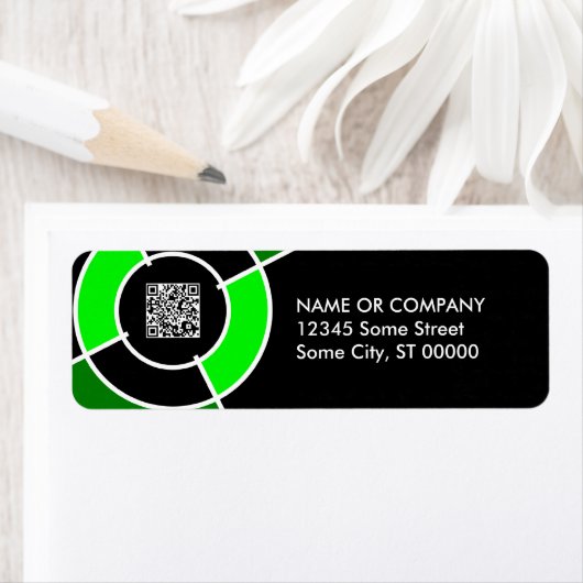 groene bulseye QR-code Etiket (Insitu)