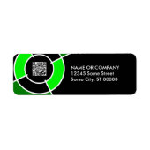 groene bulseye QR-code Etiket (Voorkant)