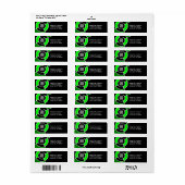groene bulseye QR-code Etiket (Full Sheet)