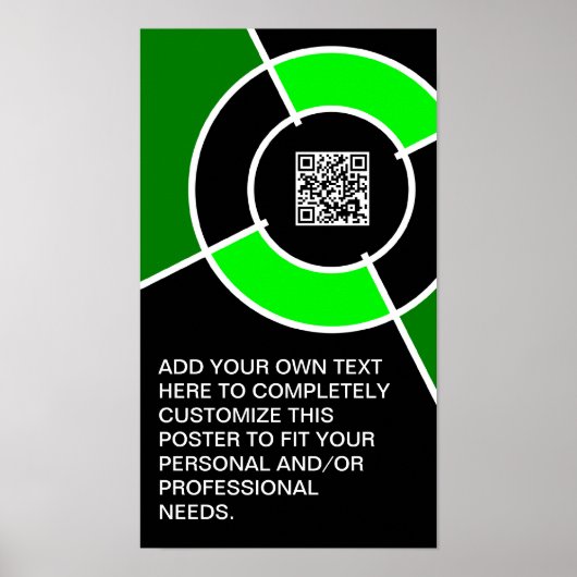 groene bulseye QR-code Poster (Voorkant)