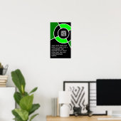 groene bulseye QR-code Poster (Thuiskantoor)