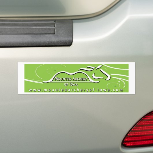 Groene bumpersticker (Op auto)