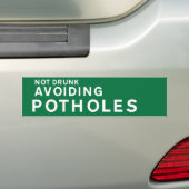 GROENE Bumpersticker met tekst ‘Geen Druk maar Pot (Op auto)