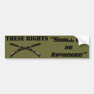 Groene Bumpersticker van het leger - 2e Amnd-"Shal