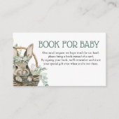 Groene Bunny Boeken voor Baby shower Kaart (Voorkant)