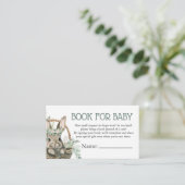 Groene Bunny Boeken voor Baby shower Kaart (Staand voorkant)