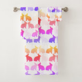 Groene Bunny Easter Bunnies Rabbit Bath Towe Bad Handdoek (Insitu)