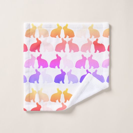 Groene Bunny Easter Bunnies Rabbit Bath Towe Bad Handdoek (Wasdoekje)