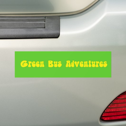 Groene busavonturen - Bumpersticker (Op auto)
