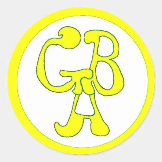 Groene busavonturen - GBA - Gele Sticker (Voorkant)