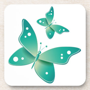 Groene Butterflies Drankjes Onderzetter