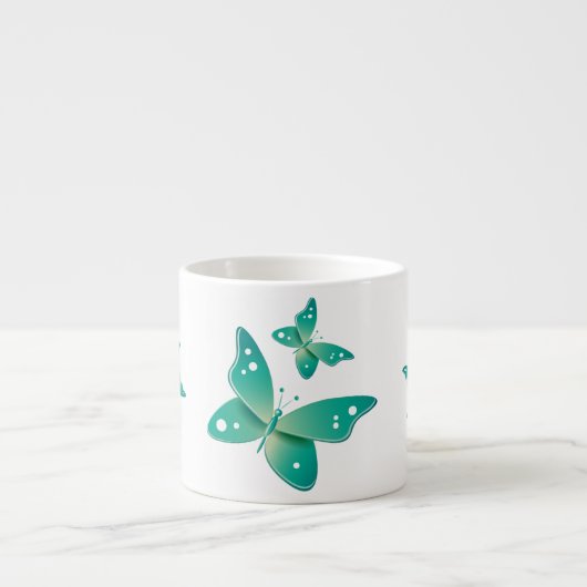 Groene Butterflies Espresso Kop (Voorkant)