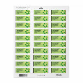 Groene Butterflies Etiket (Full Sheet)