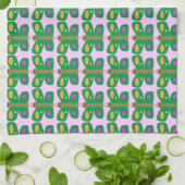 Groene Butterflies-handdoek Theedoek (Gevouwen)