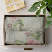 Groene Butterflies in een roze roze Rozenland Tissuepapier (Geschenk)