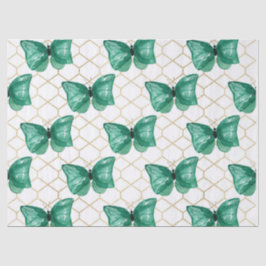 Groene Butterflies Tissuepapier
