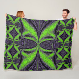 Groene ButterFly 3 Fleece Deken