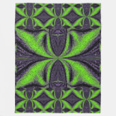Groene ButterFly 3 Fleece Deken (Voorkant)
