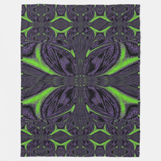 Groene ButterFly 6 Fleece Deken (Voorkant)