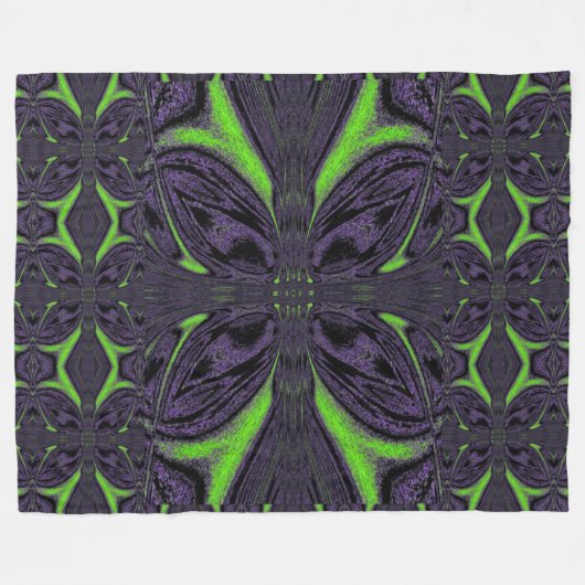 Groene ButterFly 6 Fleece Deken (Voorkant (Horizontaal))