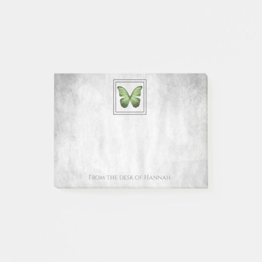 Groene Butterfly Aangepaste notities Post-it® Notes (Voorkant)