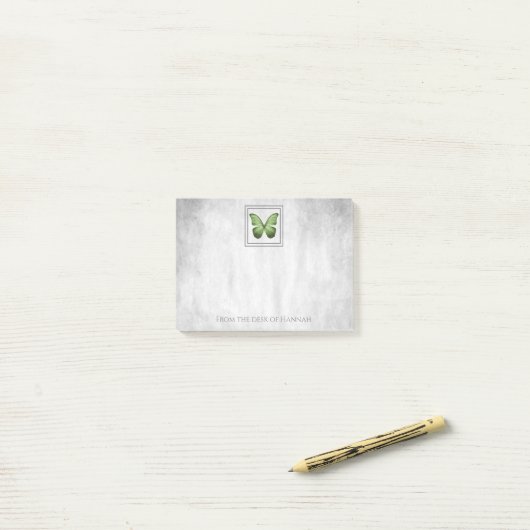 Groene Butterfly Aangepaste notities Post-it® Notes (Op bureau)
