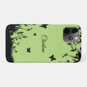 Groene Butterfly Garden Persoonlijke naam Case-Mate iPhone Case (Achterkant (horizontaal))