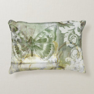 Groene Butterfly Inset with Ironwork Gate Decoratief Kussen