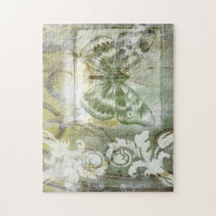 Groene Butterfly Inset with Ironwork Gate Legpuzzel