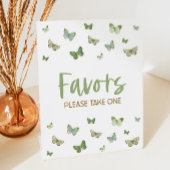 Groene Butterfly Party Favors Table Sign Reclamebord Met Voetstuk