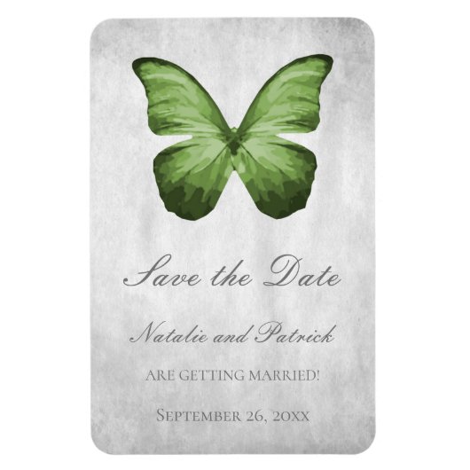 Groene Butterfly sparen de Magnet van de Datum Magneet (Verticaal)
