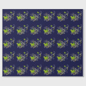 Groene Butterflys Cadeaupapier (Vlak)