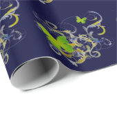 Groene Butterflys Cadeaupapier (Rol Hoek)