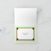 Groene Buttonnen & beugels Dank u kaart (Binnen)