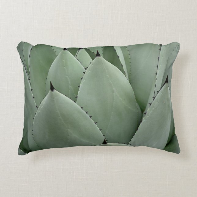 Groene cactus accent kussen (Voorkant)