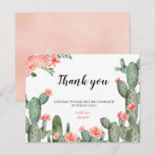 Groene Cactus bedankkaart (Voorkant / Achterkant)