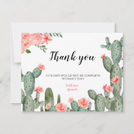 Groene Cactus Bedankkaart